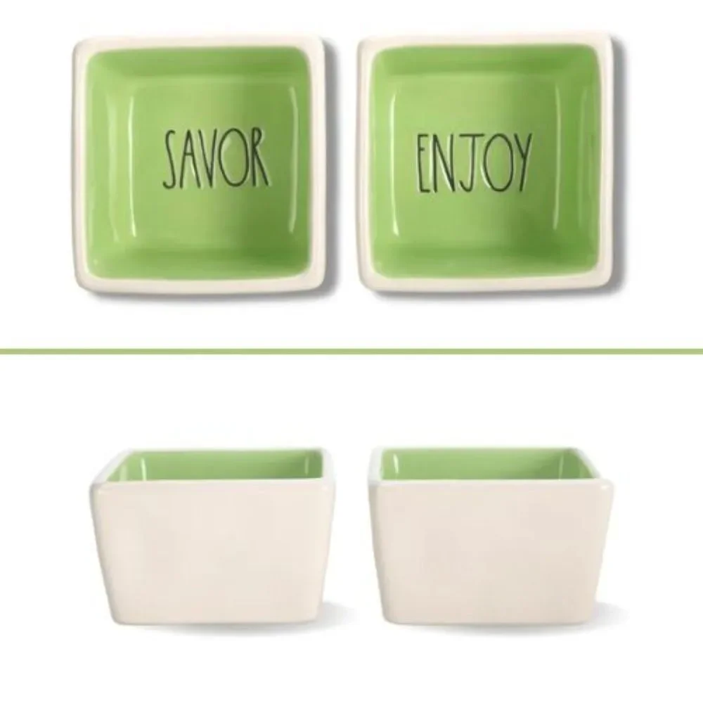 NIB Rae Dunn Savor and Enjoy Serving Dishes